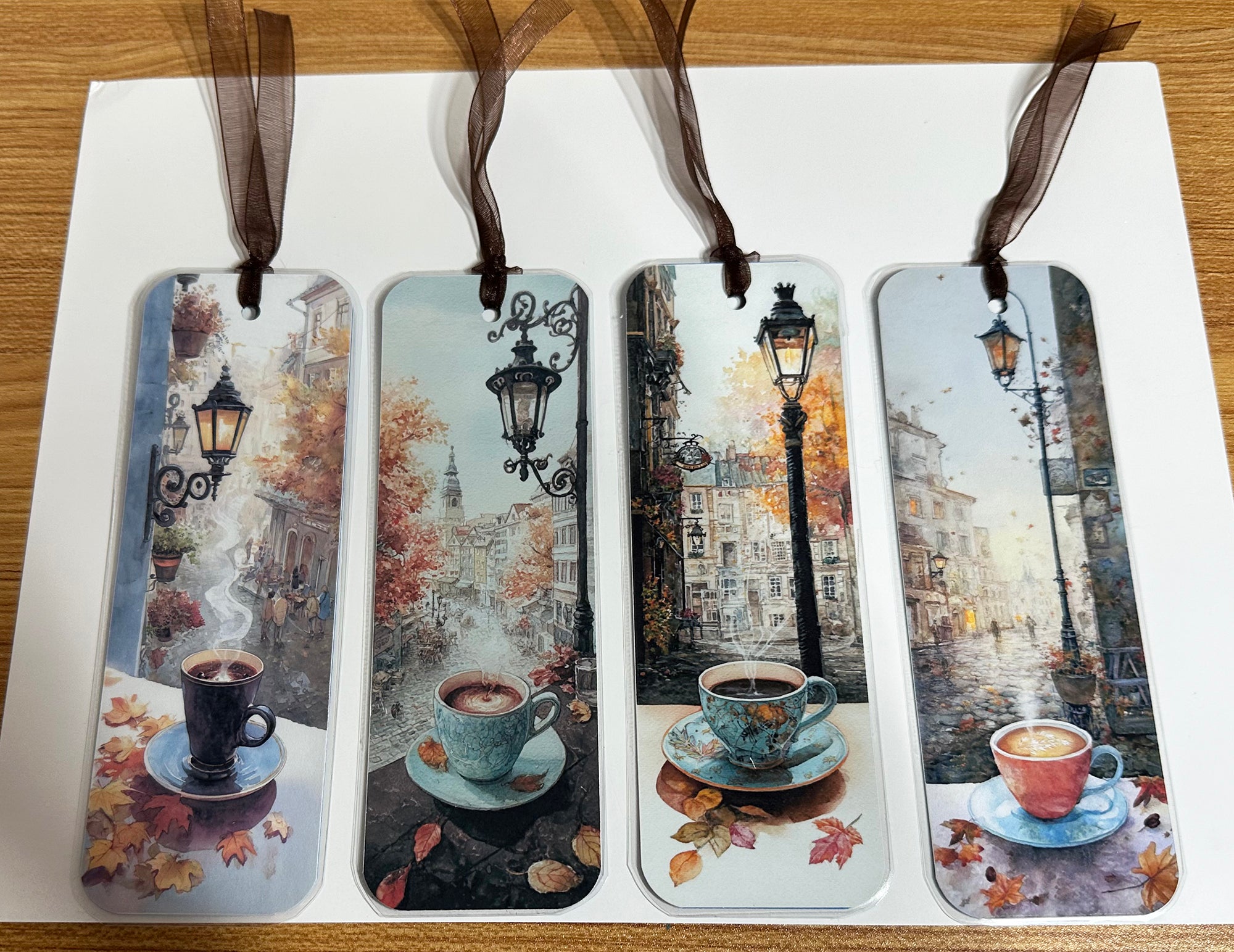 Coffee in Paris, Laminated Bookmarks, set of 4