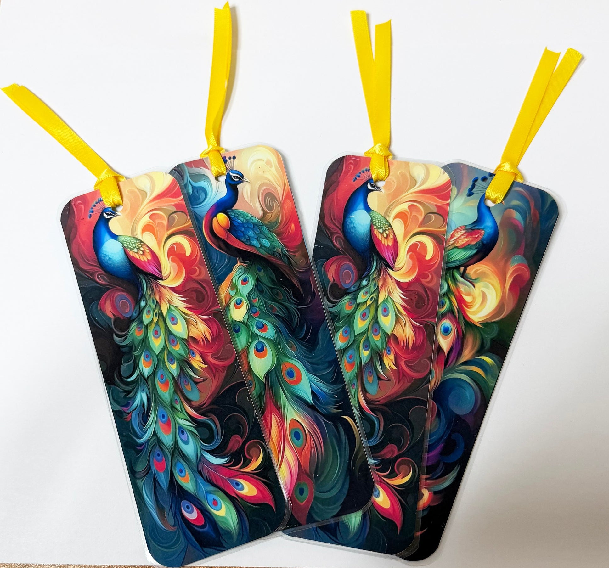 Peacocks 1, Laminated Bookmarks, set of 4