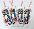 Psychedelic Cats, Laminated Bookmarks, set of 4