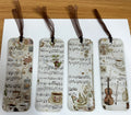 Music and Coffee Collage 1, Laminated Bookmarks, set of 4