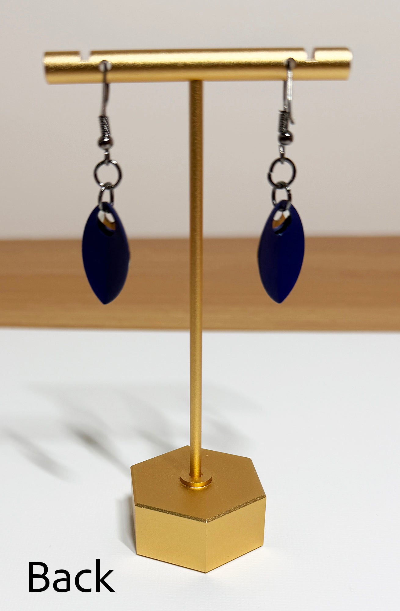 Dangle Earrings with Copper and Blue Dragon Scales