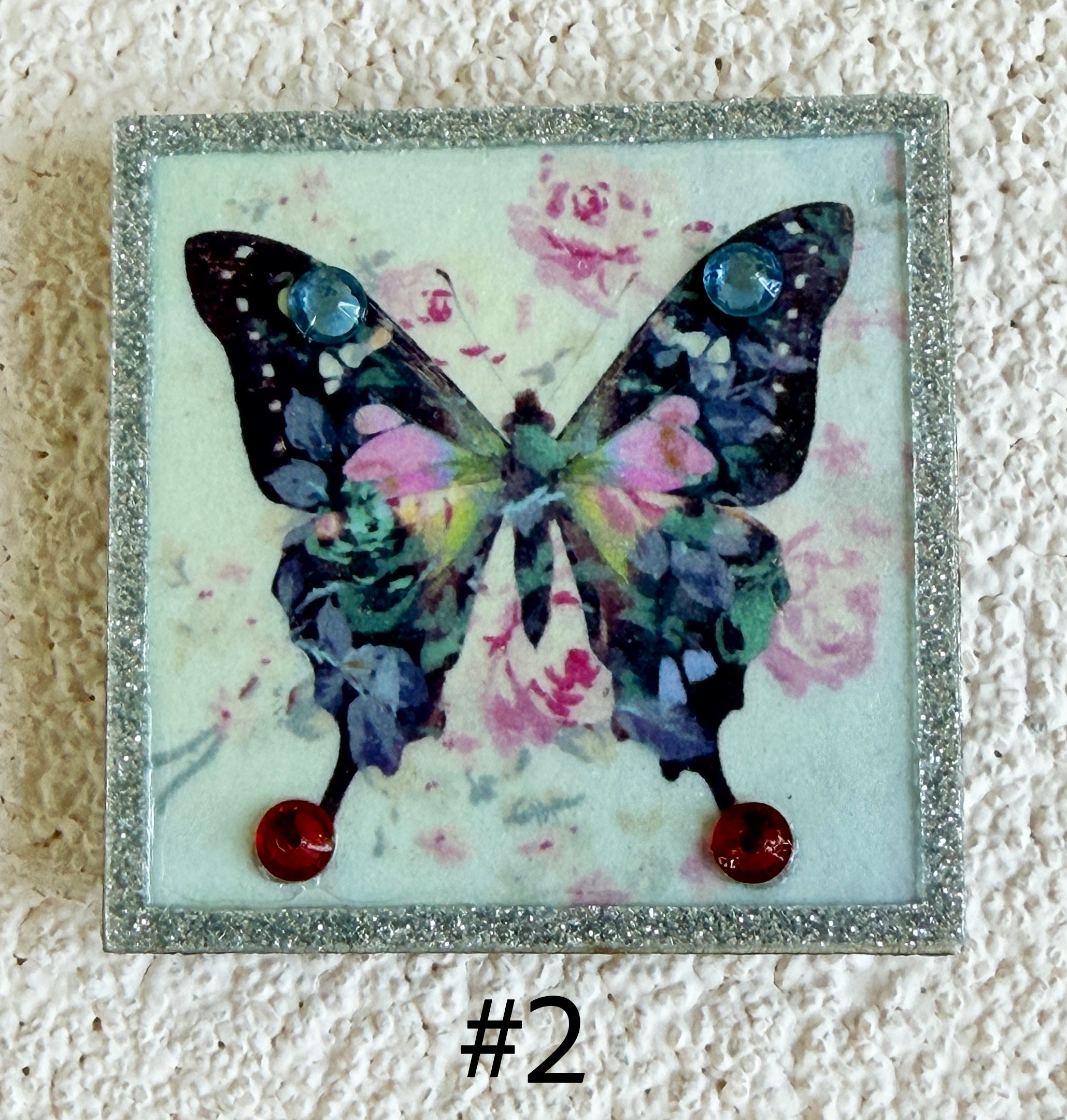 Wood Magnets, 2x2", Butterflies