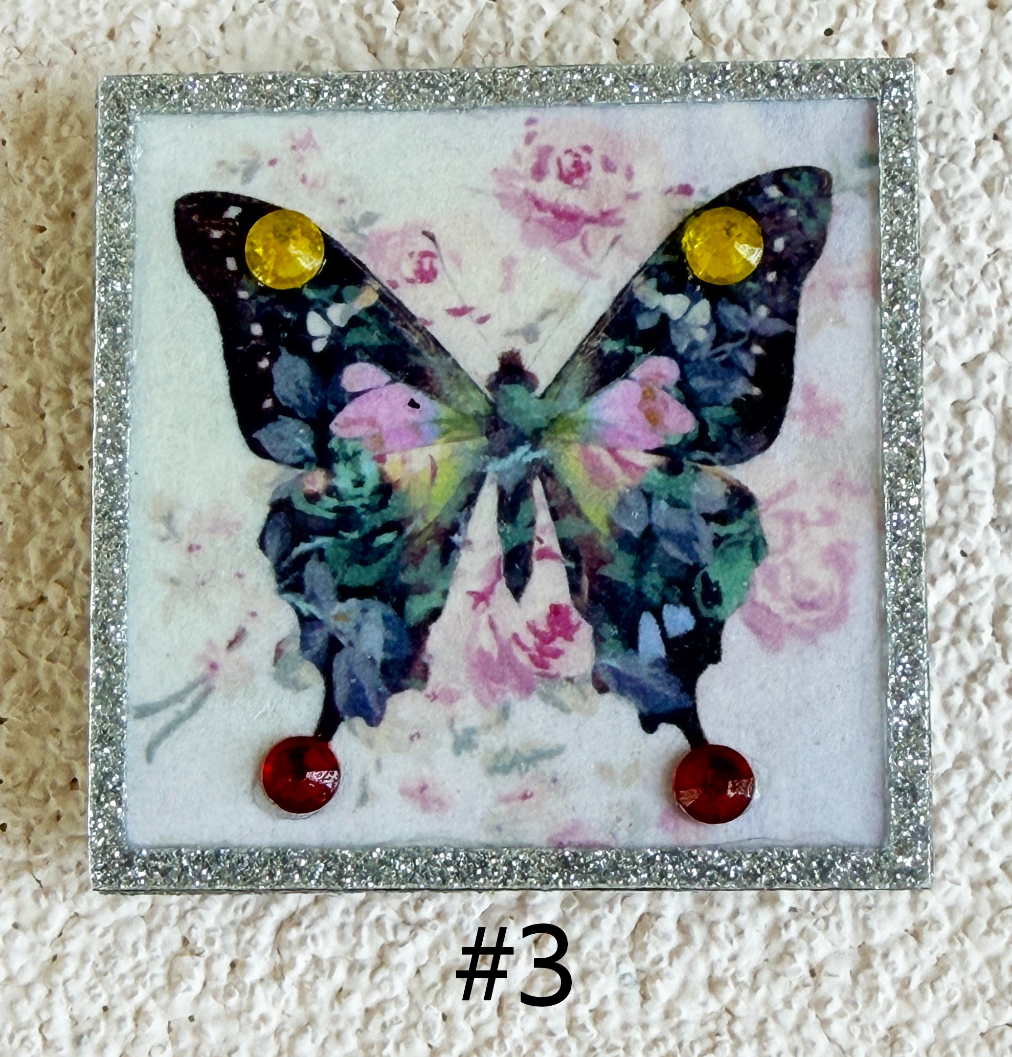 Wood Magnets, 2x2", Butterflies