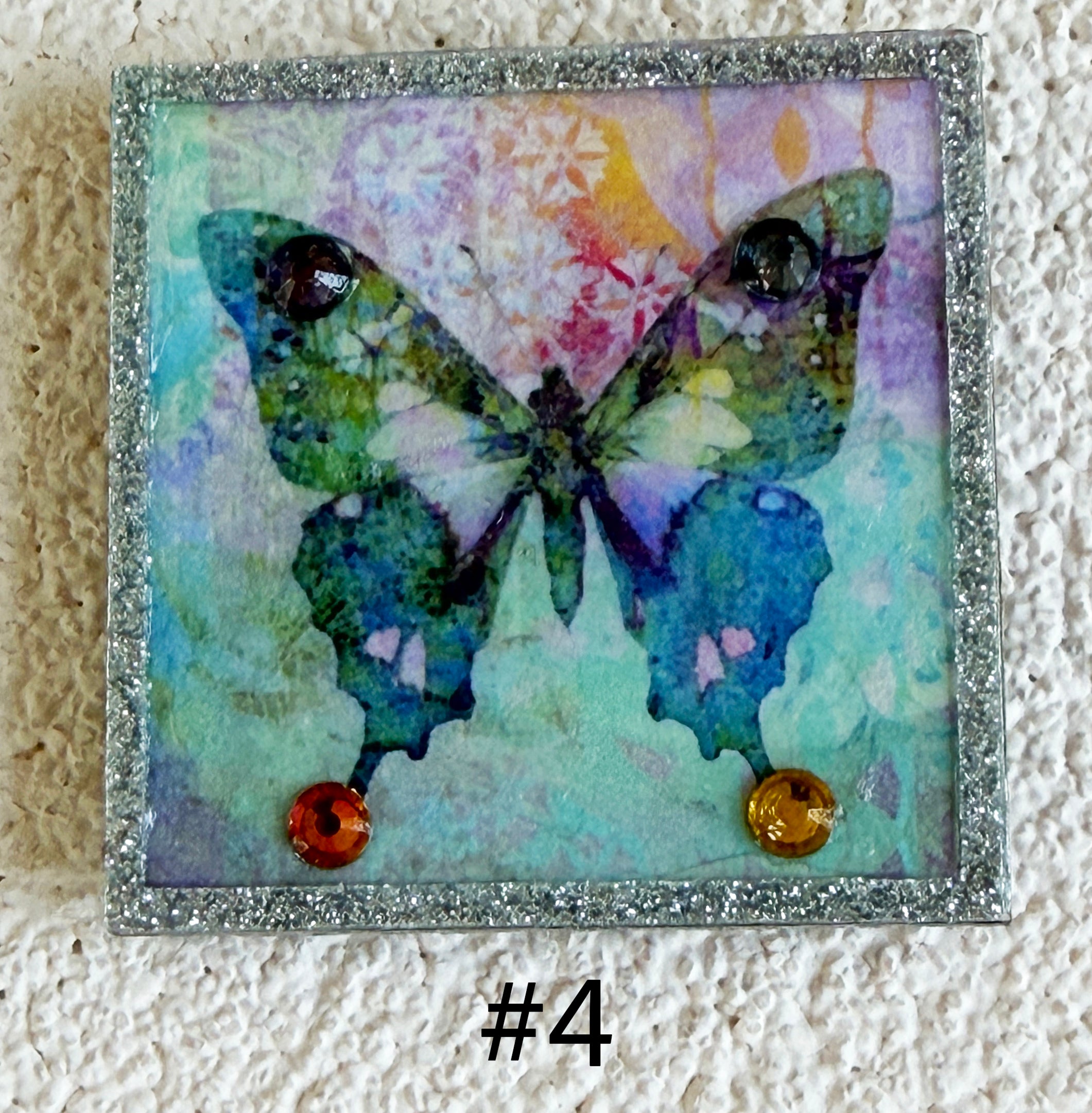 Wood Magnets, 2x2", Butterflies