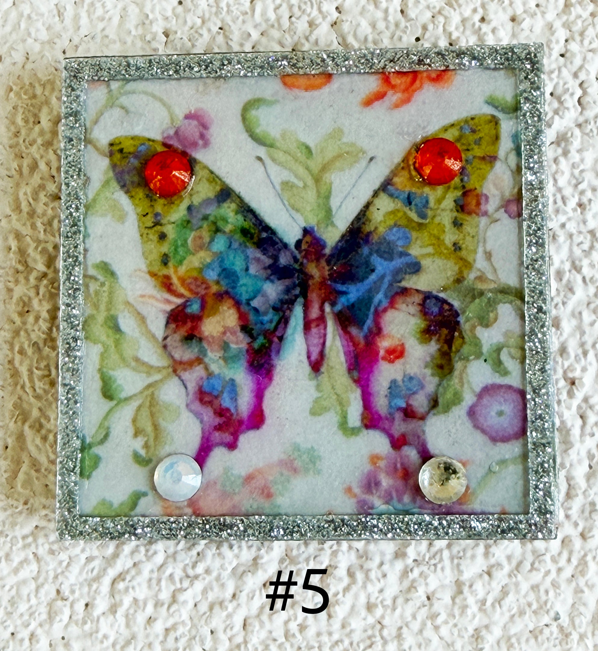 Wood Magnets, 2x2", Butterflies