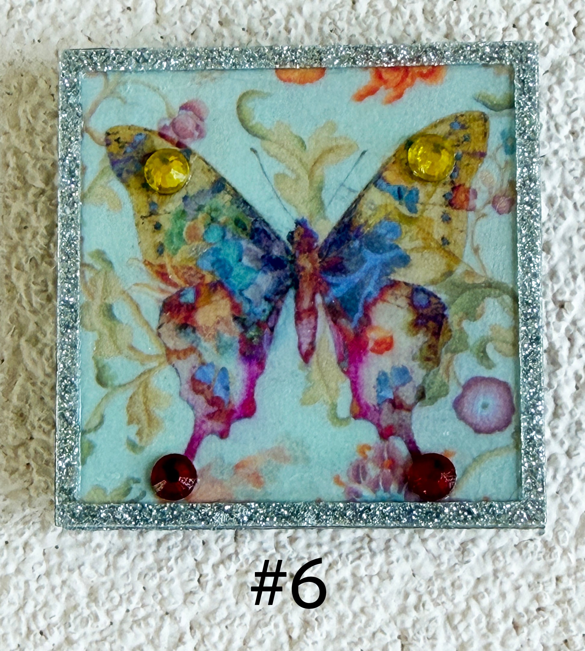 Wood Magnets, 2x2", Butterflies