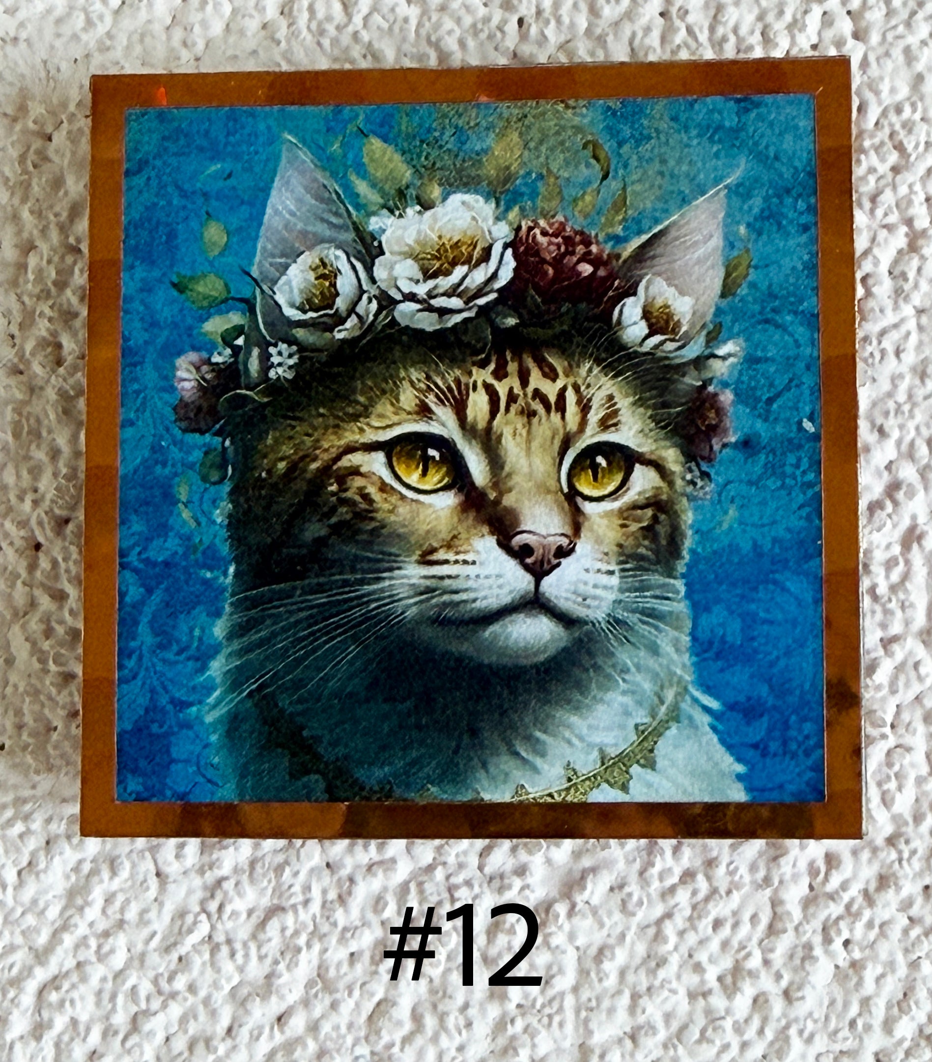 Wood Magnets, 2x2", Whimsical Cats