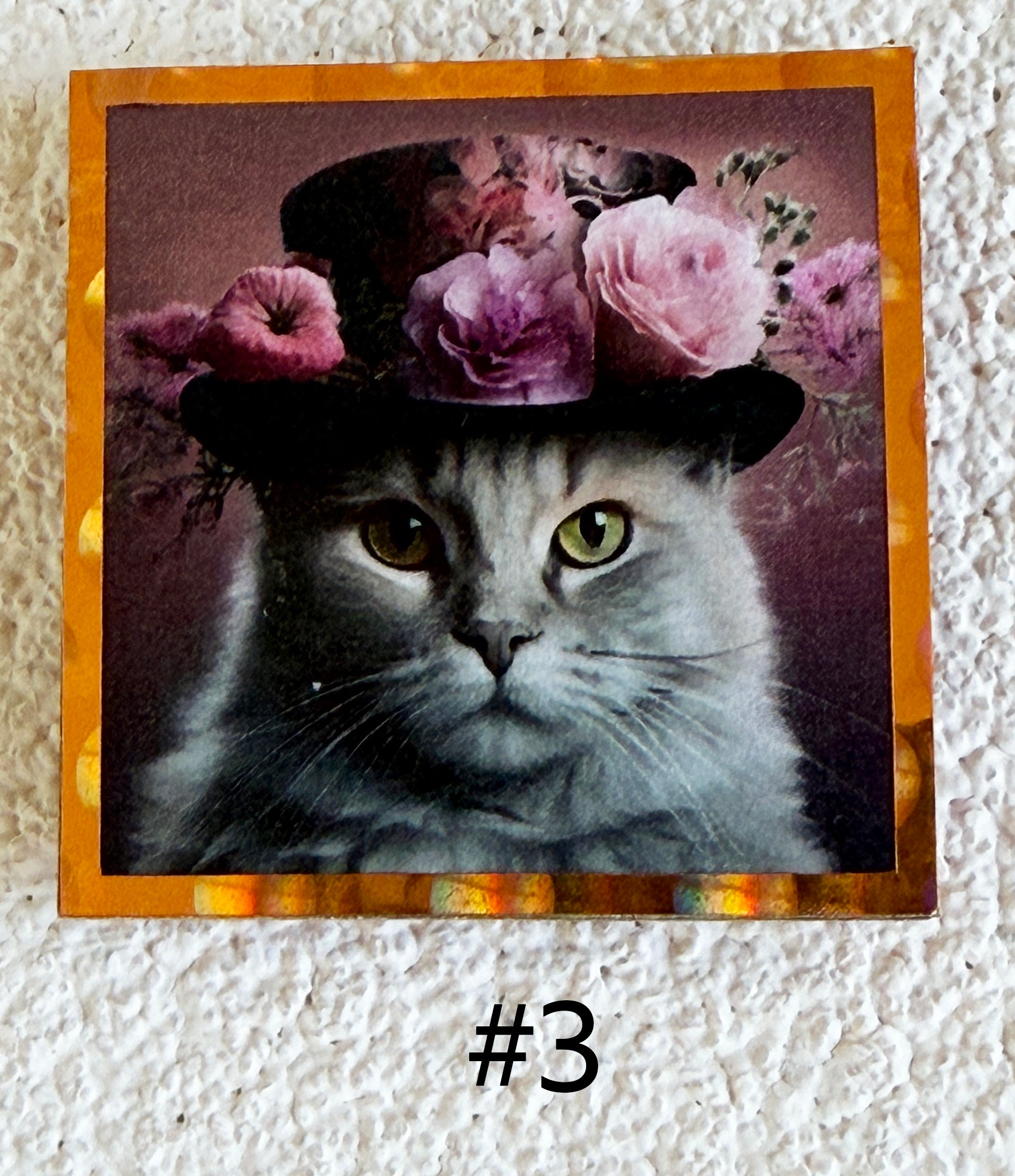 Wood Magnets, 2x2", Whimsical Cats