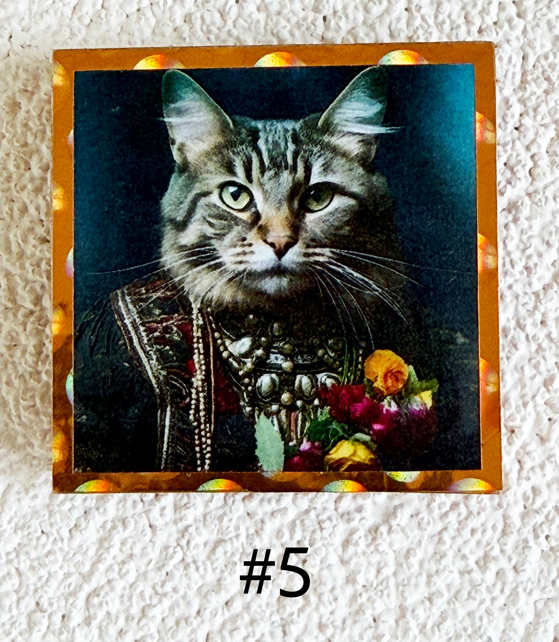 Wood Magnets, 2x2", Whimsical Cats
