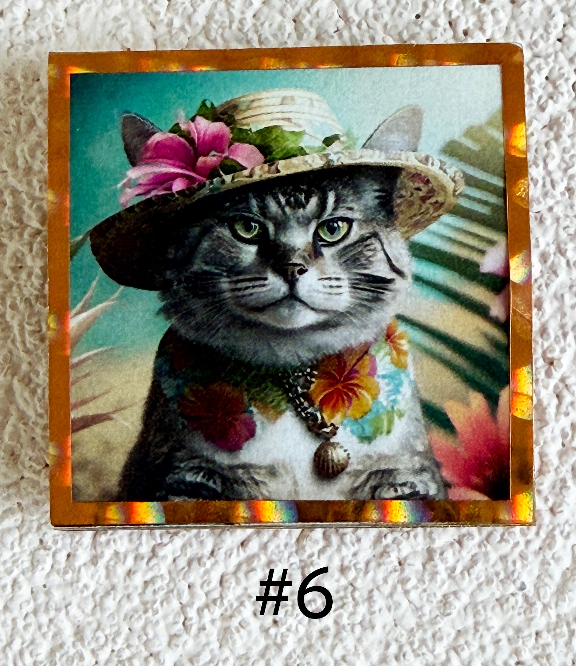 Wood Magnets, 2x2", Whimsical Cats