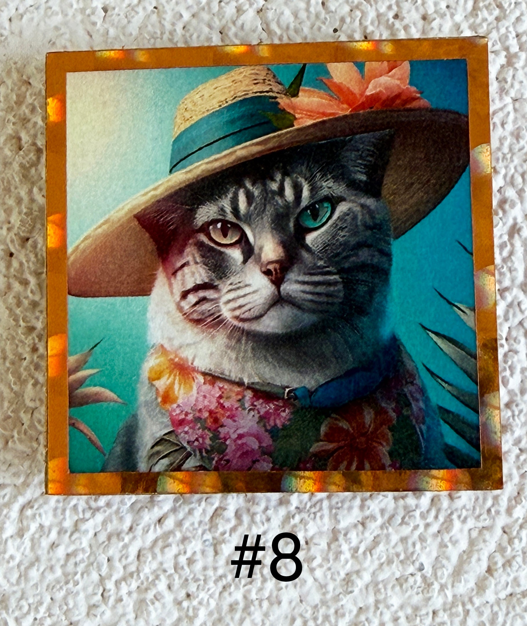 Wood Magnets, 2x2", Whimsical Cats