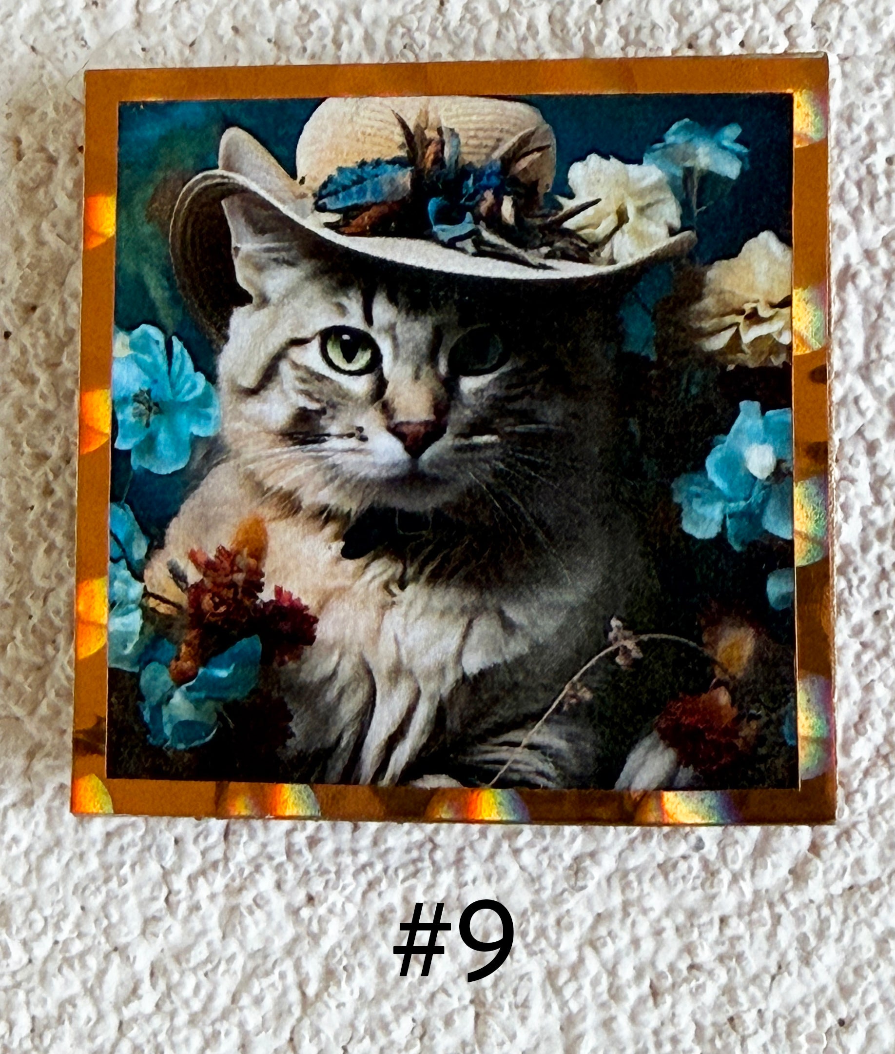 Wood Magnets, 2x2", Whimsical Cats