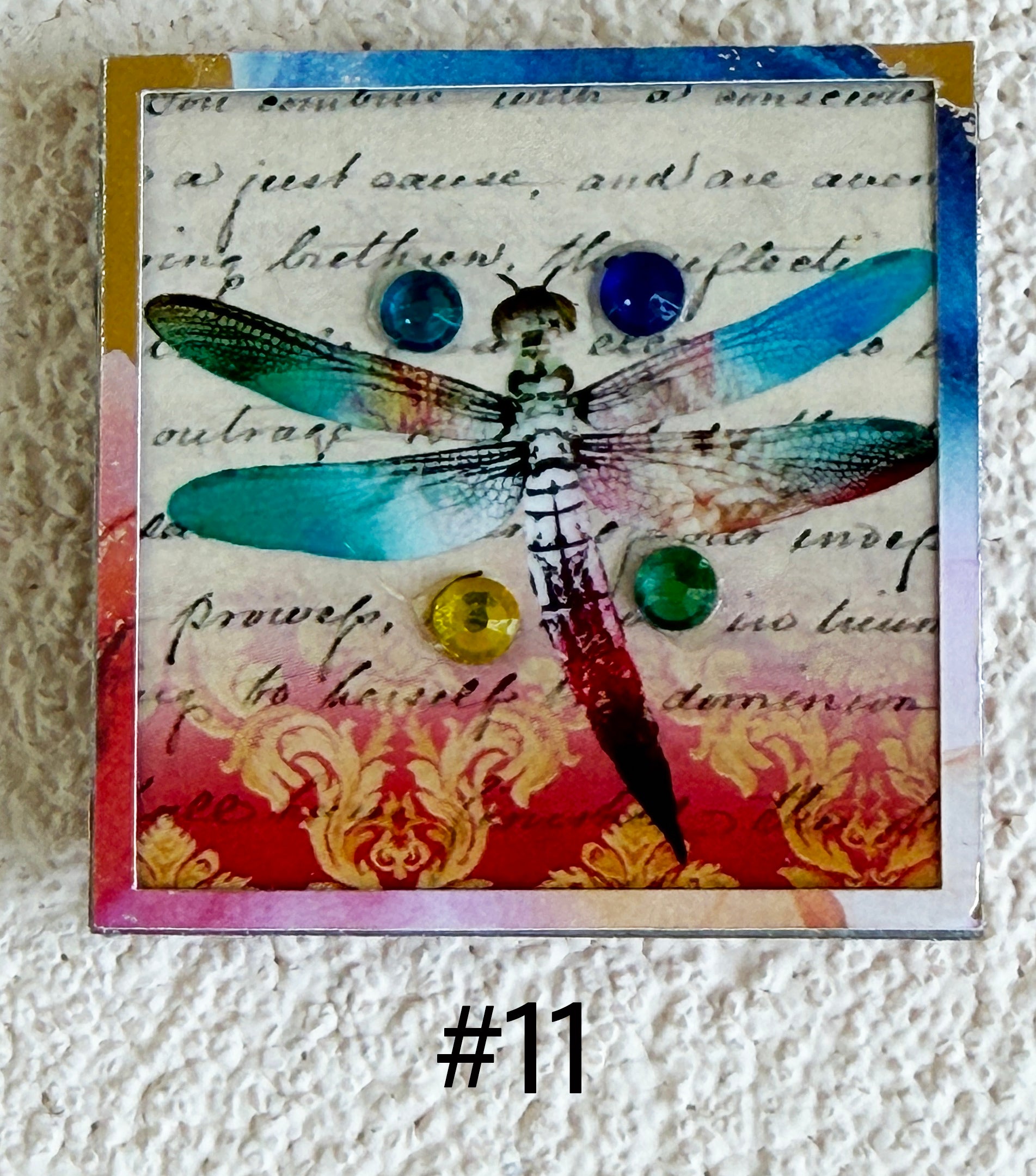 Wood Magnets, 2x2", Dragonflies