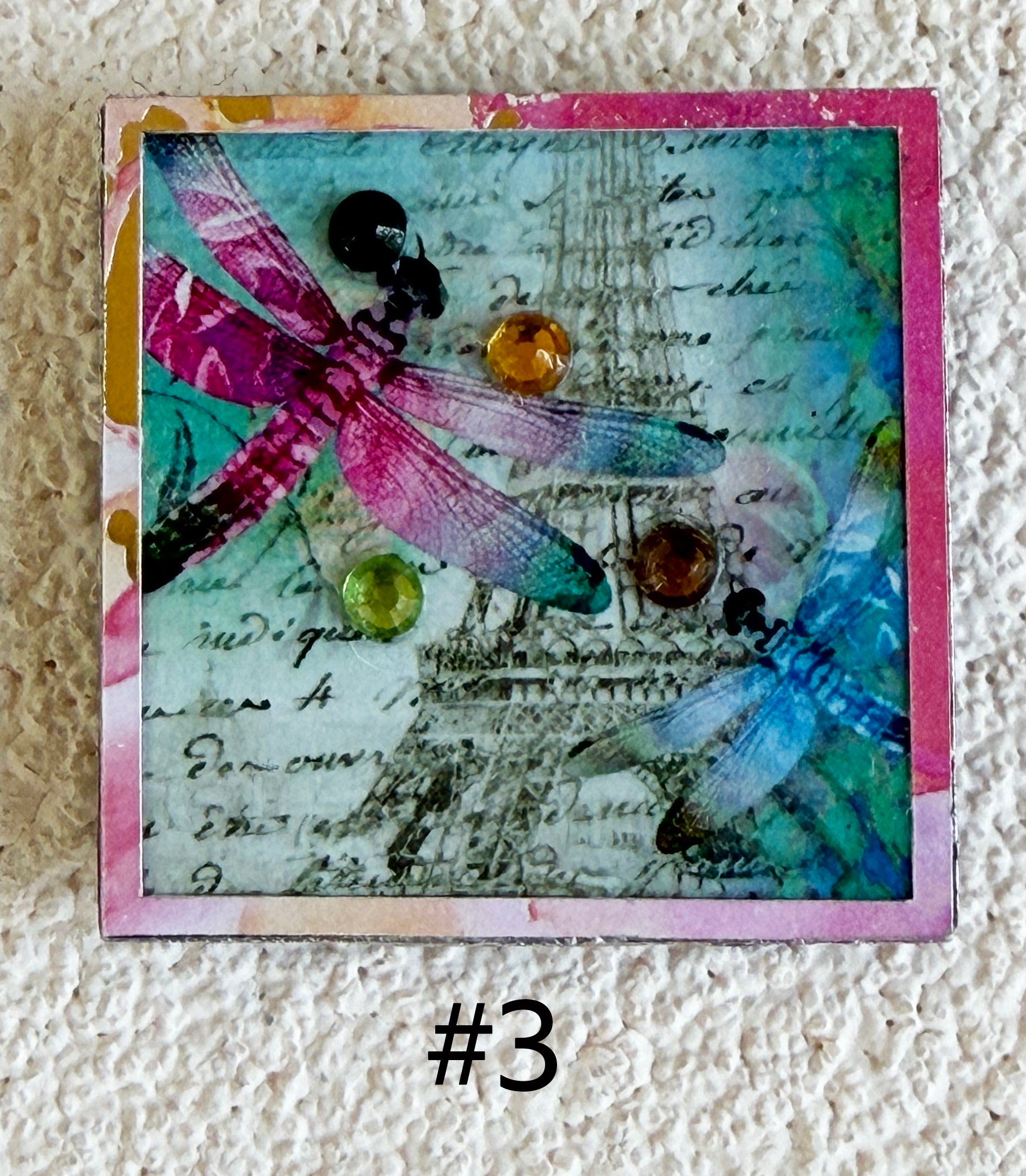 Wood Magnets, 2x2", Dragonflies