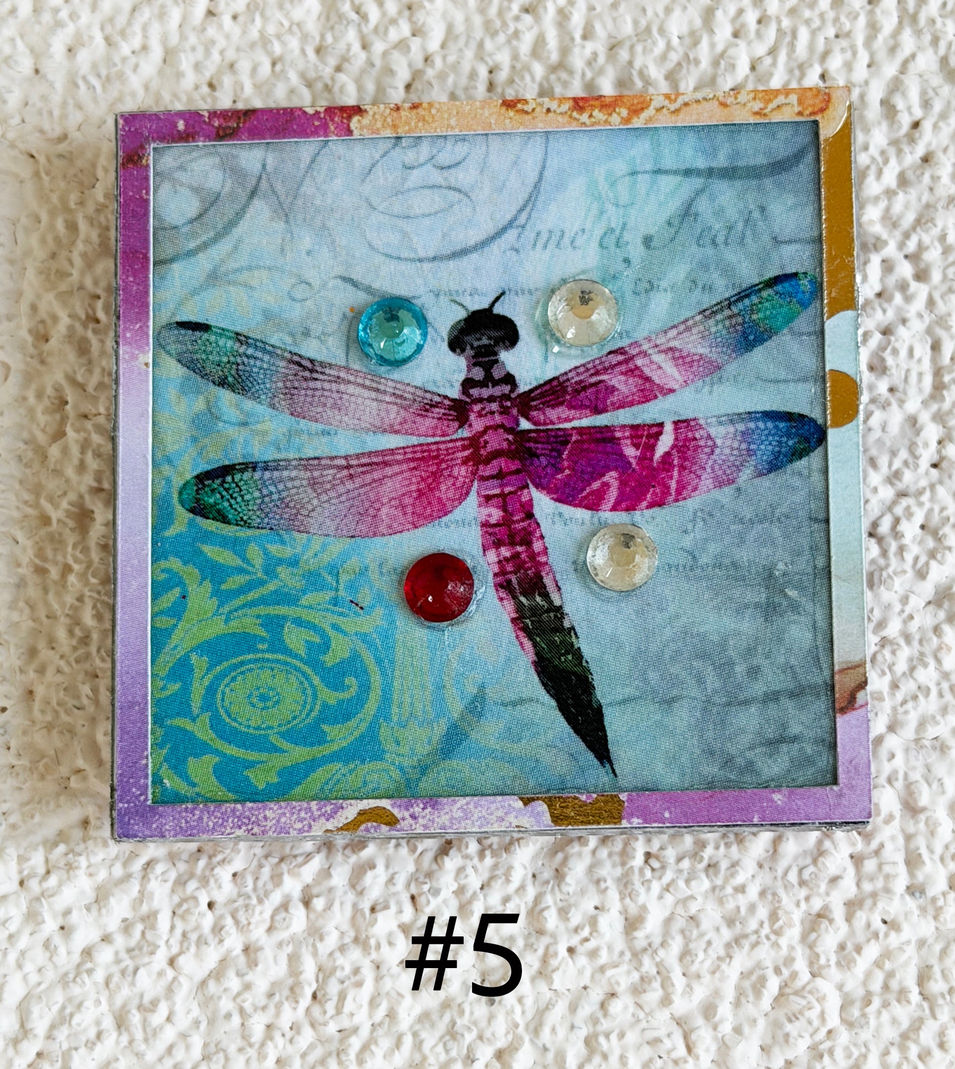 Wood Magnets, 2x2", Dragonflies