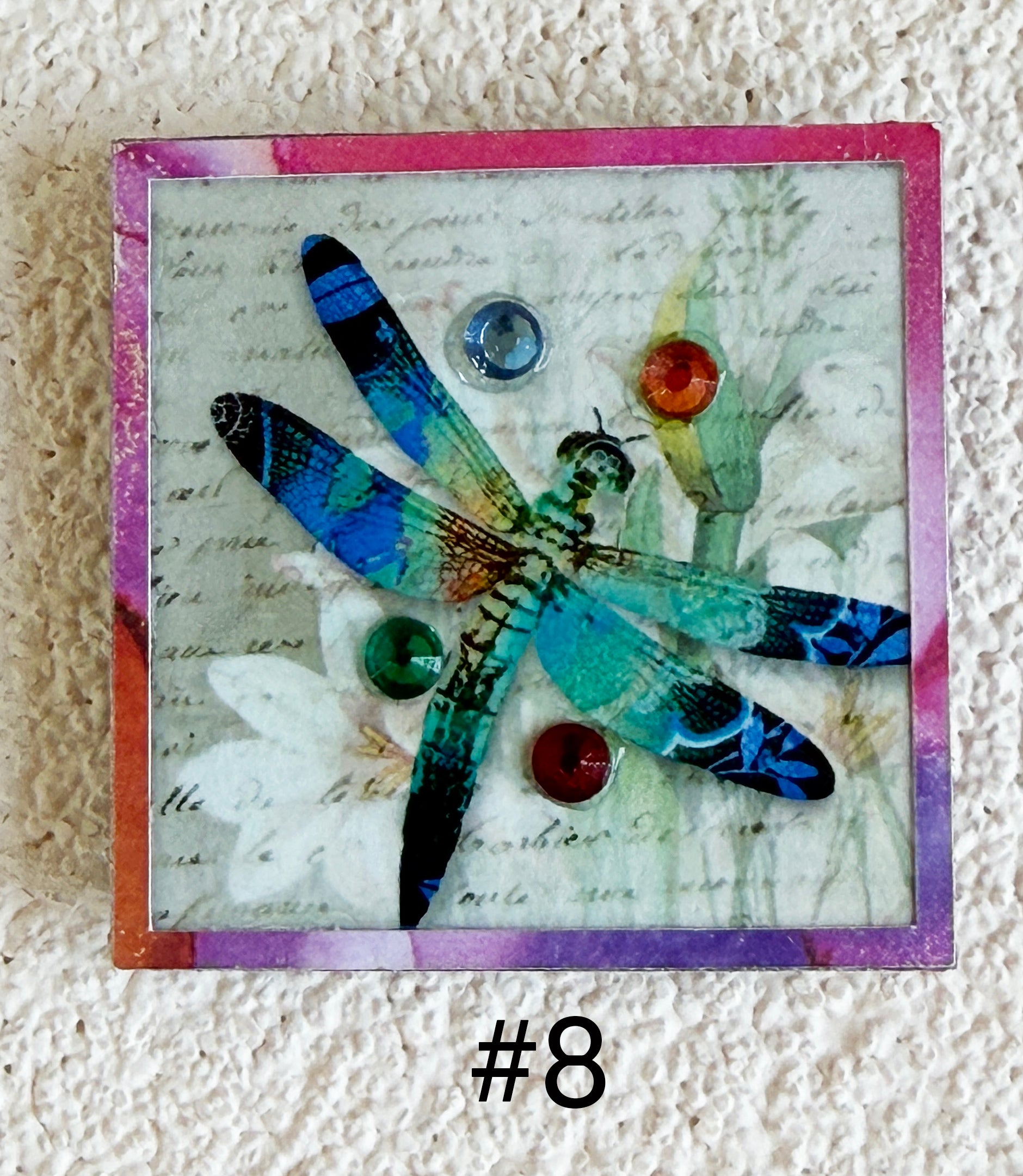 Wood Magnets, 2x2", Dragonflies