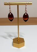 Dangle Earrings with Copper and Black Dragon Scales