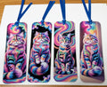 Psychedelic Cats 2, Laminated Bookmarks, set of 4
