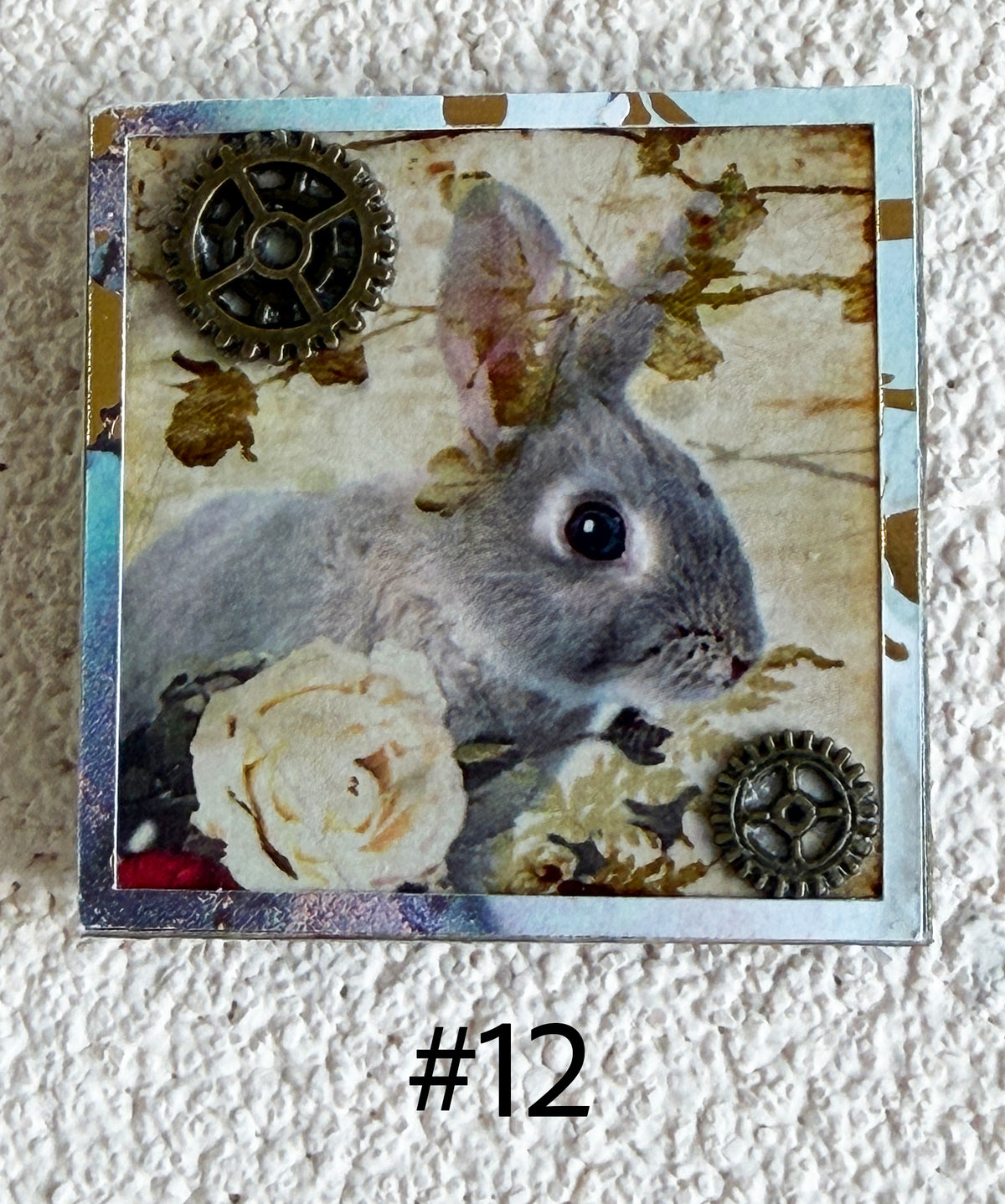 Wood Magnets, 2x2", Whimsical Rabbits