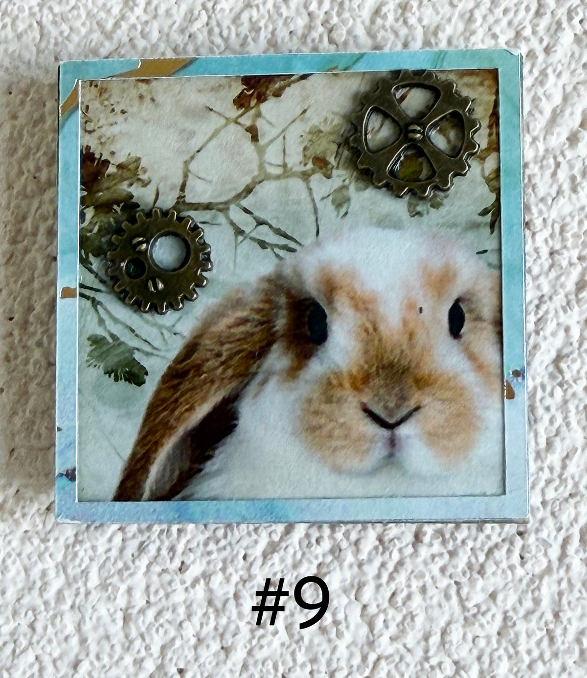 Wood Magnets, 2x2", Whimsical Rabbits