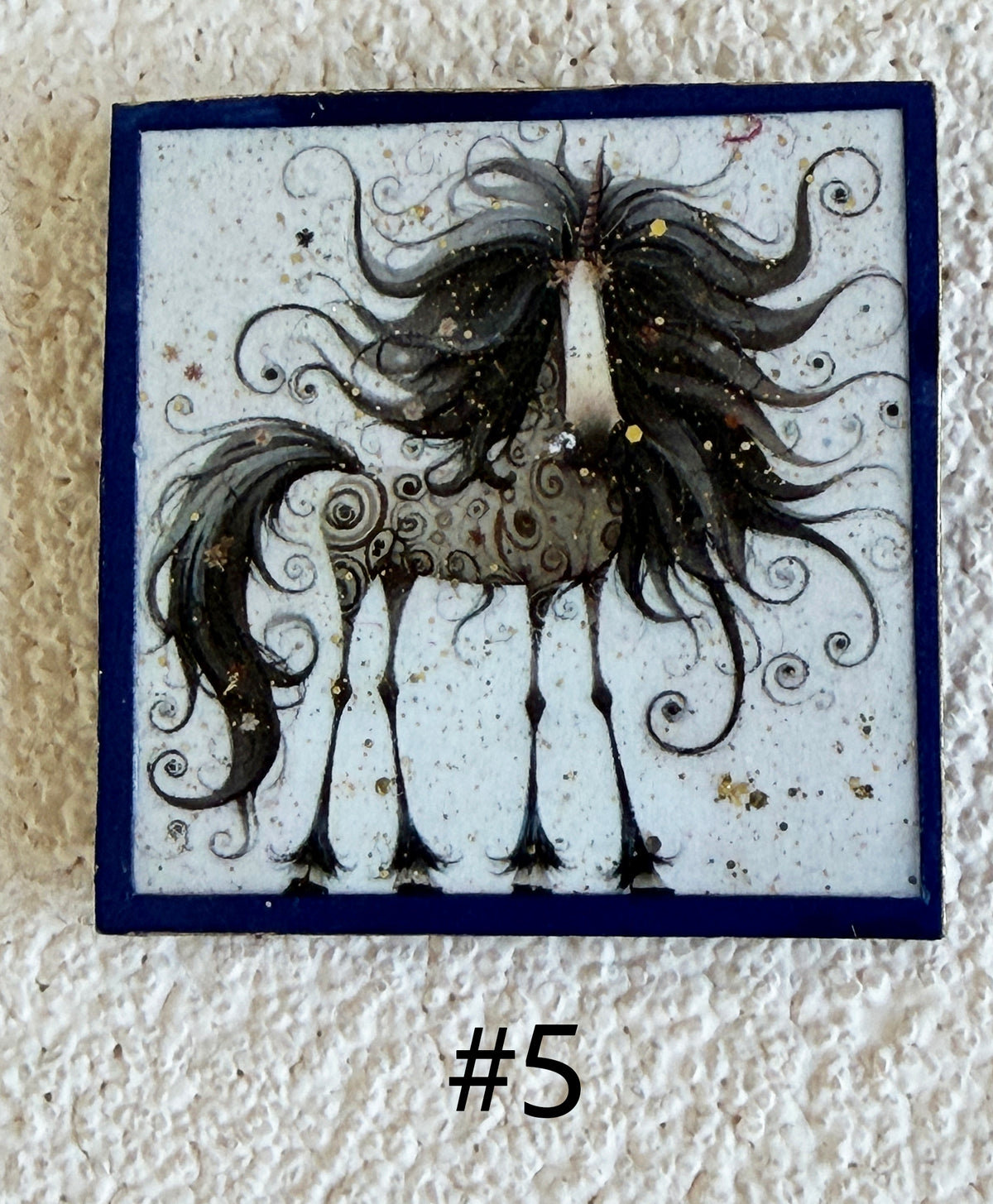 Wood Magnets, 2x2", Whimsical Unicorns