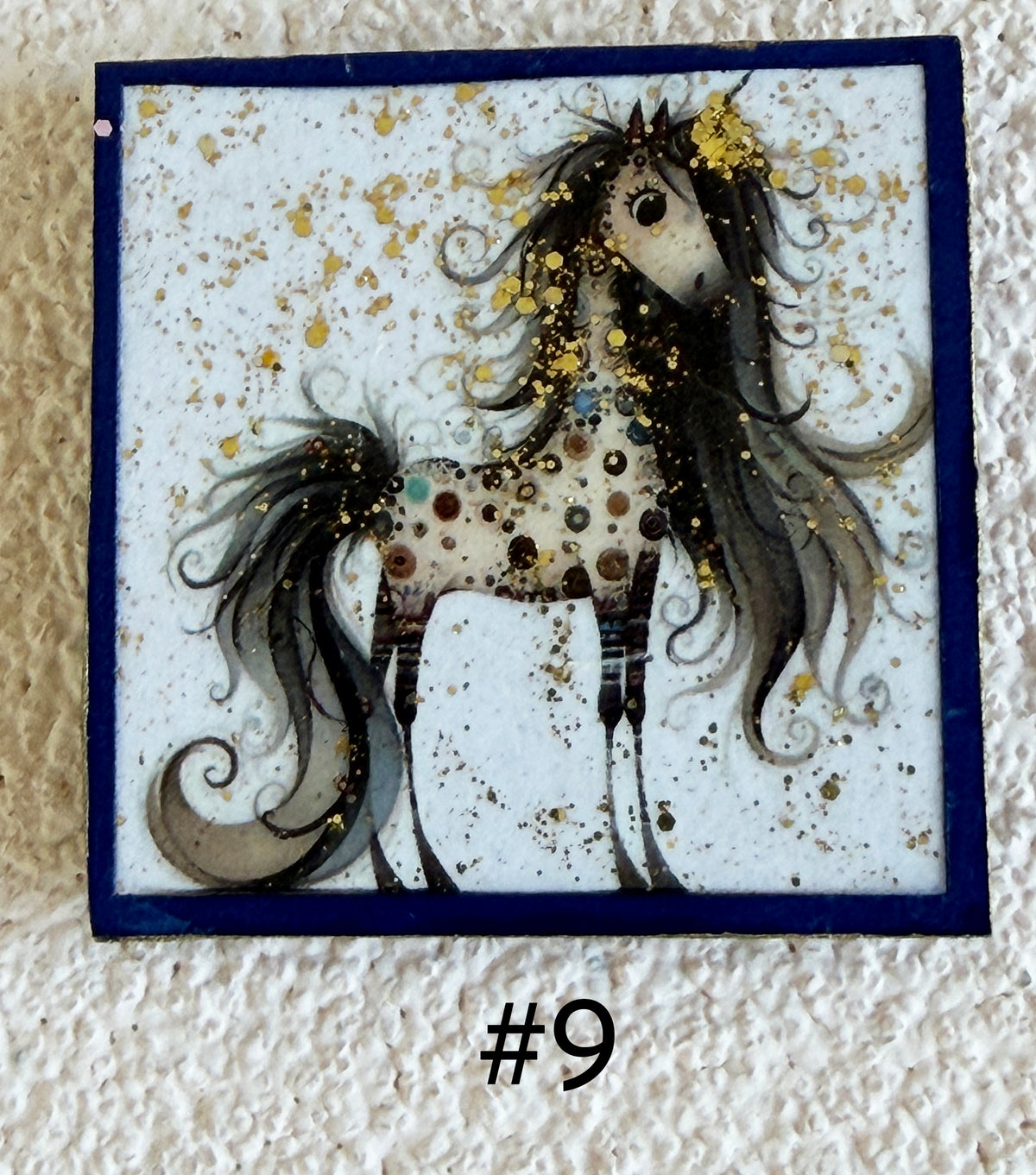 Wood Magnets, 2x2", Whimsical Unicorns